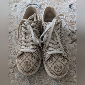 Tory Burch Beige Patterned Sneakers